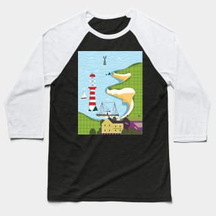 Cartoon Seaside Baseball T-Shirt